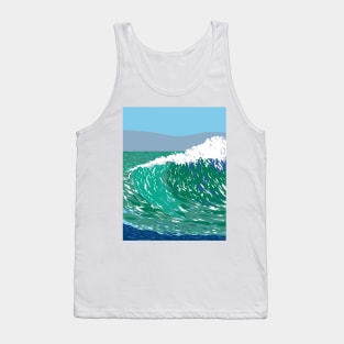 Sandspit Beach or Santa Barbara Harbor Beach in San Luis Obispo California WPA Poster Art Tank Top